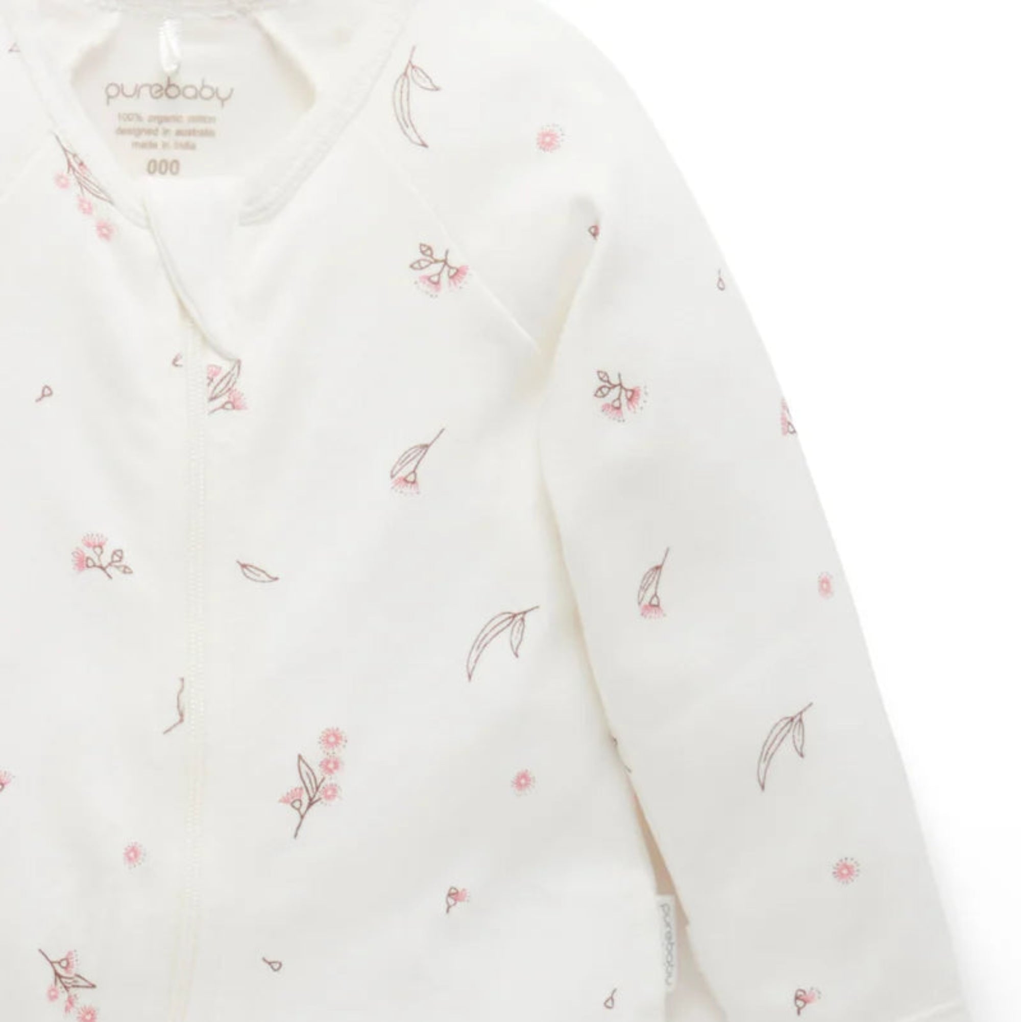 Zip Growsuit 2 Pack - Pale Pink Blossom
