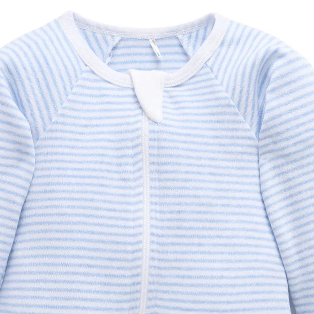 Zip Growsuit 2 Pack - Pale Blue Bear