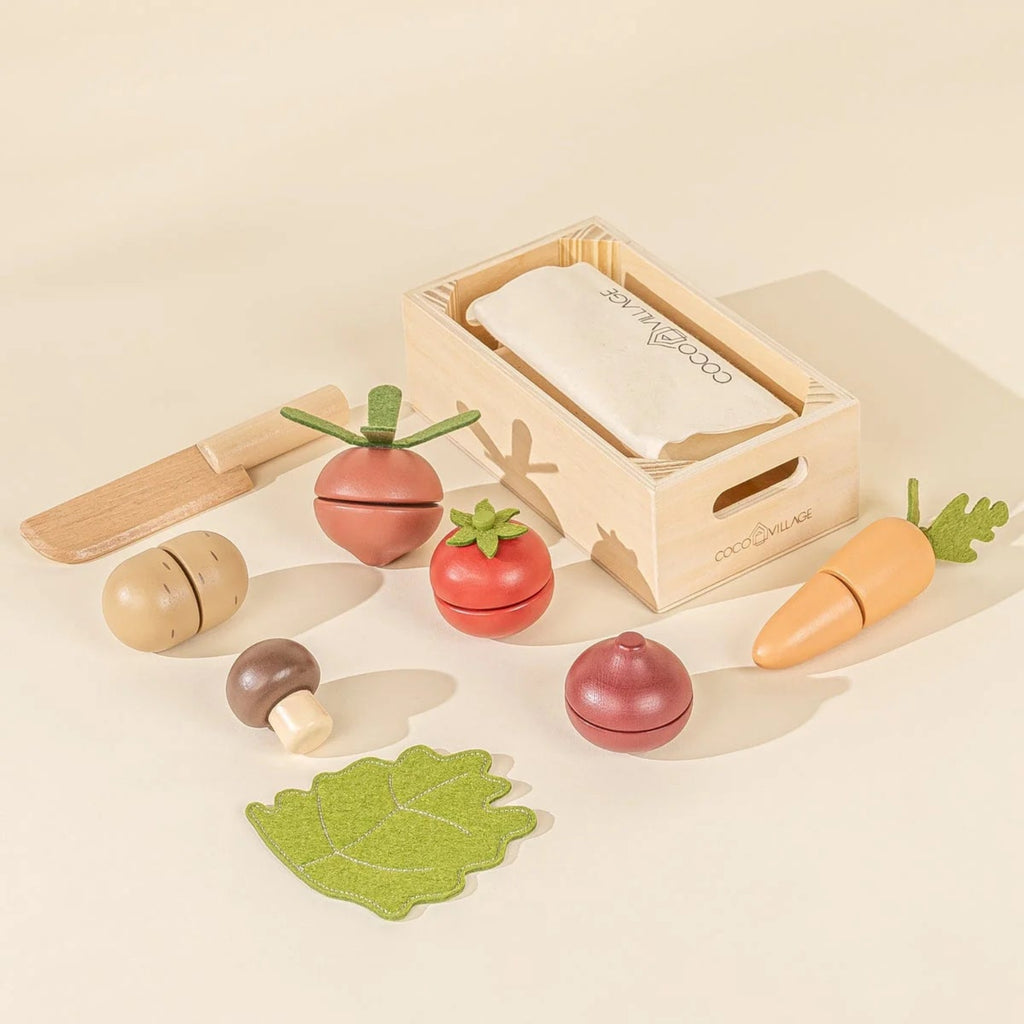 Wooden Vegetable Playset