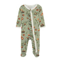 Organic Cotton Ruffle Footed Romper - Apple Orchard