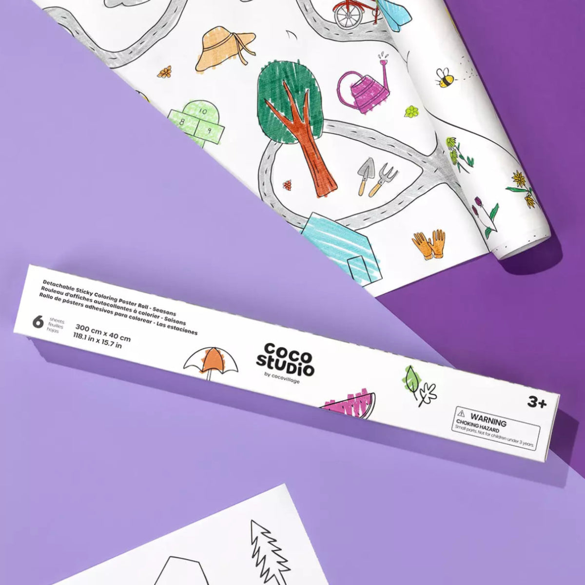 Seasons Coloring Poster