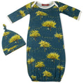 Bamboo NB Gown & Hat Set - Firefly